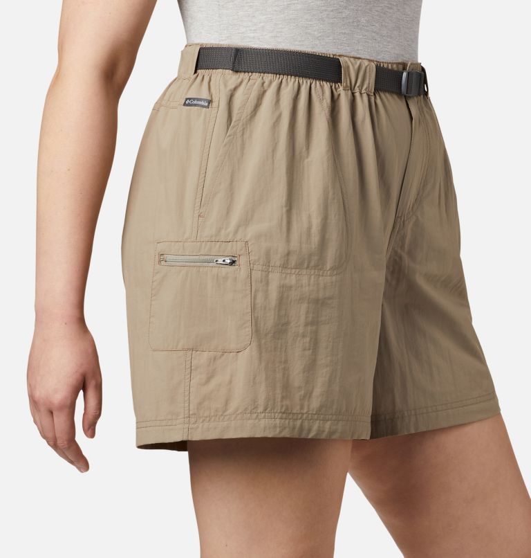 Women's Columbia Sandy River Cargo Shorts Khaki | Plus Size CA-A6351